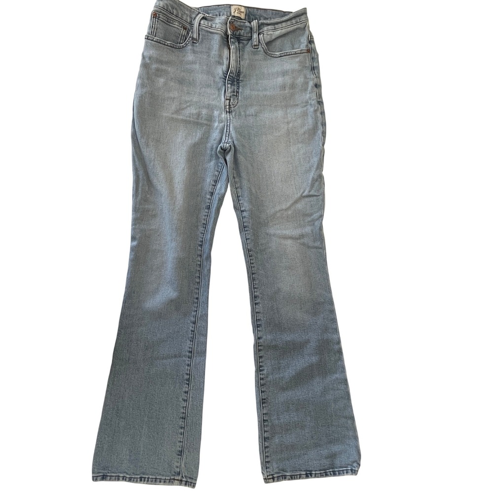 J.Crew Skinny Flare Jeans Light Wash‎ High Rise Stretch Denim Size 30